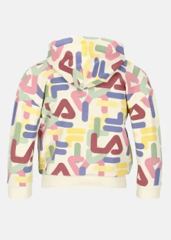 Clearance Fila TRENNEWURTH AOP zip jacket Antique White Letter AOP