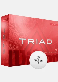 Hot Wilson TRIAD GOLF BALL White 12-BALL White/