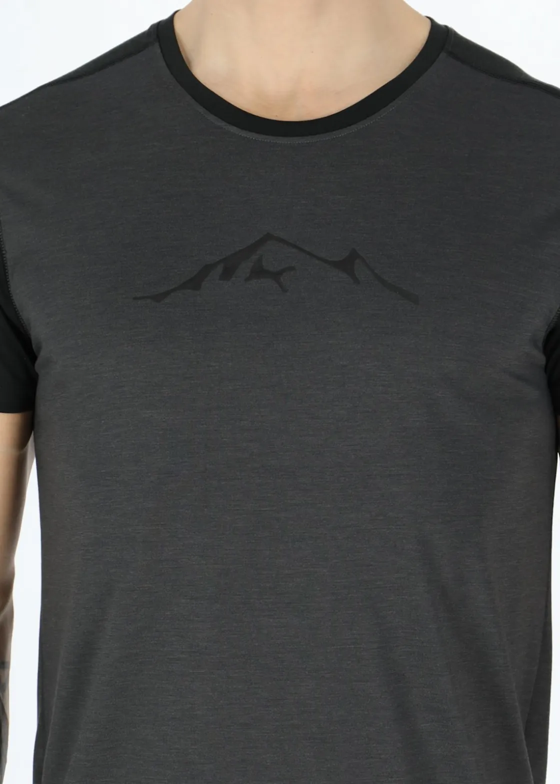 Online Swedemount Trondheim Lyocell Tee Charcoal/Black