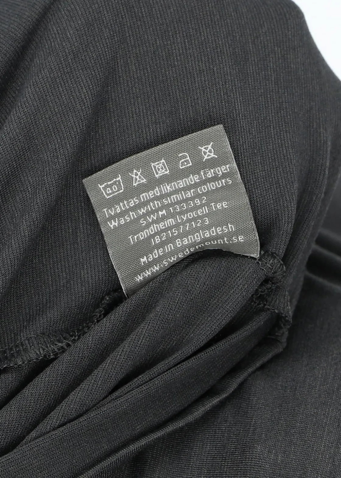 Online Swedemount Trondheim Lyocell Tee Charcoal/Black