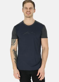 Sale Swedemount Trondheim Lyocell Tee Navy/Charcoal