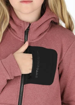 Best Swedemount Trondheim Stretch Full Zip Hood JR Dusty Rose Melange