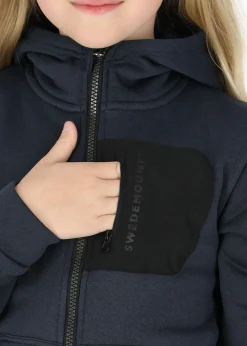 Hot Swedemount Trondheim Stretch Full Zip Hood JR Dk. Navy Melange