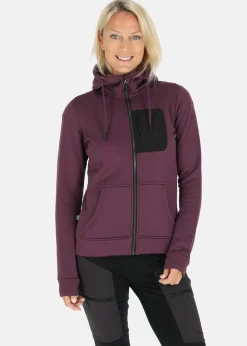 Best Swedemount Trondheim Stretch Full Zip Hood W Plum Melange