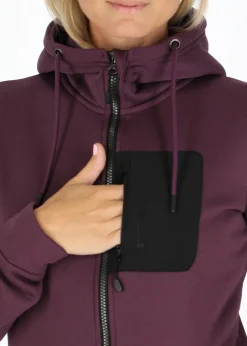 Best Swedemount Trondheim Stretch Full Zip Hood W Plum Melange
