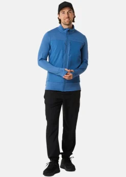 Best Swedemount Trondheim Wind Mid Layer Full Zip Dusty Blue