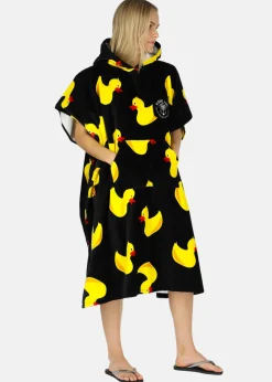Outlet Blount & Pool Tropical Beach Poncho Black Yellow Duck