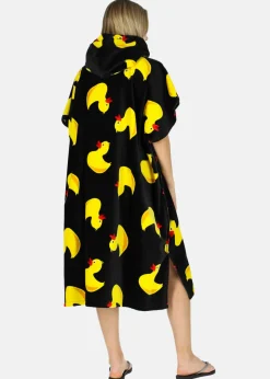 Outlet Blount & Pool Tropical Beach Poncho Black Yellow Duck