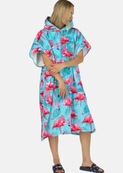Clearance Blount & Pool Tropical Beach Poncho Turquoise Flamingo