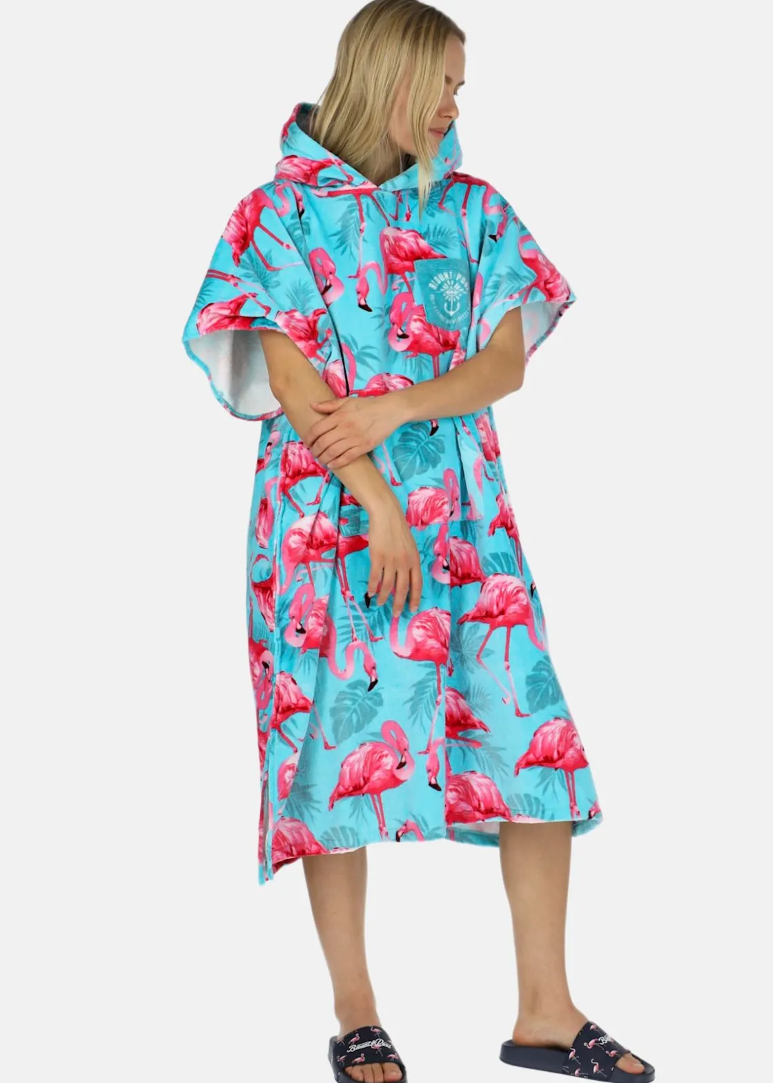 Clearance Blount & Pool Tropical Beach Poncho Turquoise Flamingo