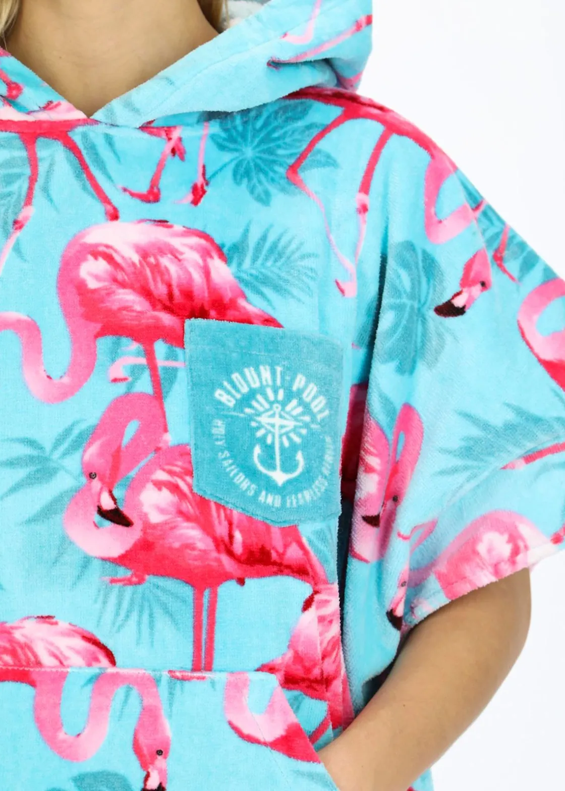 Clearance Blount & Pool Tropical Beach Poncho Turquoise Flamingo