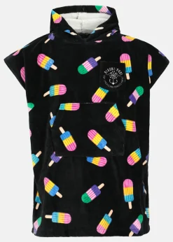 New Blount & Pool Tropical Beach Poncho Kids Black Ice Cream