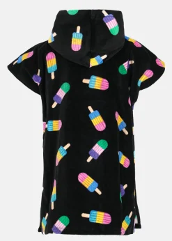 New Blount & Pool Tropical Beach Poncho Kids Black Ice Cream