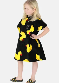 Sale Blount & Pool Tropical Beach Poncho Kids Black Yellow Duck
