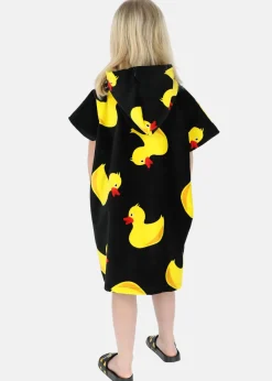 Sale Blount & Pool Tropical Beach Poncho Kids Black Yellow Duck