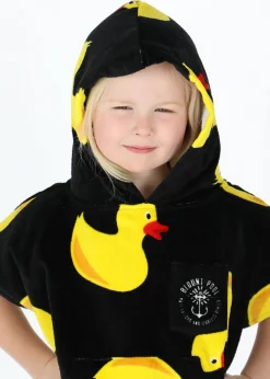 Sale Blount & Pool Tropical Beach Poncho Kids Black Yellow Duck