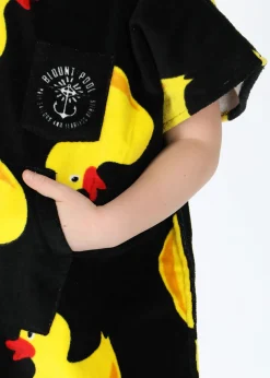 Sale Blount & Pool Tropical Beach Poncho Kids Black Yellow Duck