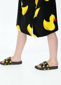 Sale Blount & Pool Tropical Beach Poncho Kids Black Yellow Duck
