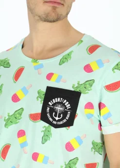 Best Blount & Pool Tropical Pocket Tee Mint Crocodile