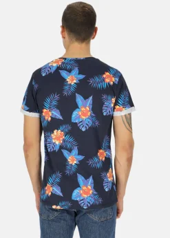 Outlet Blount & Pool Tropical Pocket Tee Navy Orange Flower