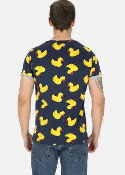 Outlet Blount & Pool Tropical Pocket Tee Navy Yellow Duck