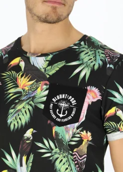 Best Blount & Pool Tropical Pocket Tee Black Kakadua
