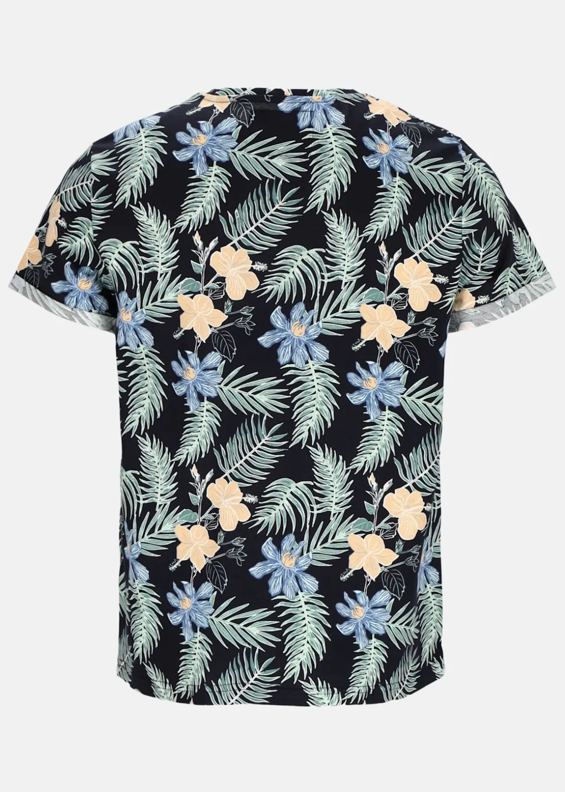 Best Blount & Pool Tropical Pocket Tee Navy Hibiscus AOP