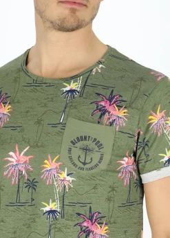 Online Blount & Pool Tropical Pocket Tee Olive Sea Palm