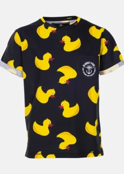 Outlet Blount & Pool Tropical Pocket Tee JR Black Yellow Duck
