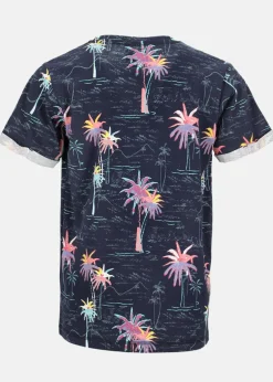 Online Blount & Pool Tropical Pocket Tee JR Navy Sea Palm