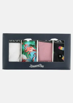 Best Blount & Pool Tropical String 4-pack Black Ice Cream/Dusty Rose/Turquoise Flamingo/ White