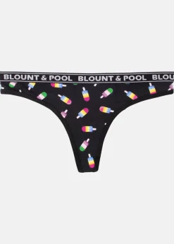 Best Blount & Pool Tropical String 4-pack Black Ice Cream/Dusty Rose/Turquoise Flamingo/ White