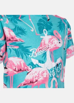 Online Blount & Pool Tropical Tee JR Turquoise Flamingo