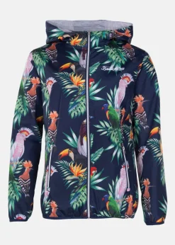 Outlet Blount & Pool Tropical Wind Jacket W Navy Kakadua Flower