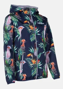 Outlet Blount & Pool Tropical Wind Jacket W Navy Kakadua Flower