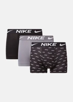 Hot Nike TRUNK 3PK NIKE LOGO PRINT/COOL GREY/BLACK