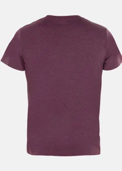 Clearance Clique T-SHIRT BORDEAUX MELANGE
