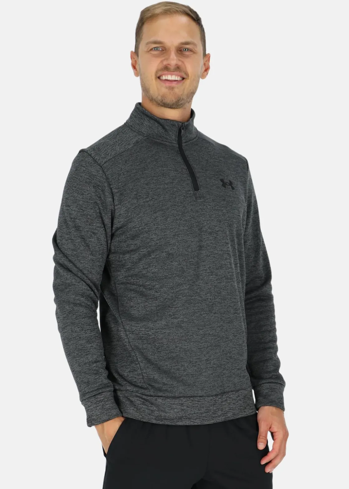 Clearance Under Armour UA Armour Fleece 1/4 Zip Pitch Gray
