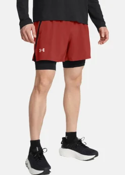 Discount Under Armour UA LAUNCH 5'' 2-IN-1 SHORTS Earthen Orange
