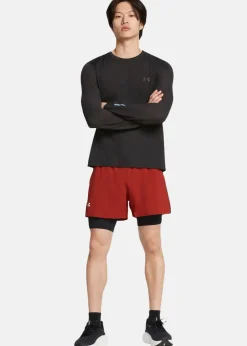 Discount Under Armour UA LAUNCH 5'' 2-IN-1 SHORTS Earthen Orange