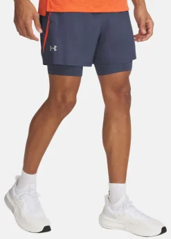Discount Under Armour UA LAUNCH 5'' 2-IN-1 SHORTS Downpour Gray