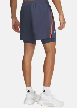 Discount Under Armour UA LAUNCH 5'' 2-IN-1 SHORTS Downpour Gray