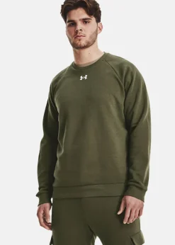 Clearance Under Armour UA Rival Fleece Crew Green