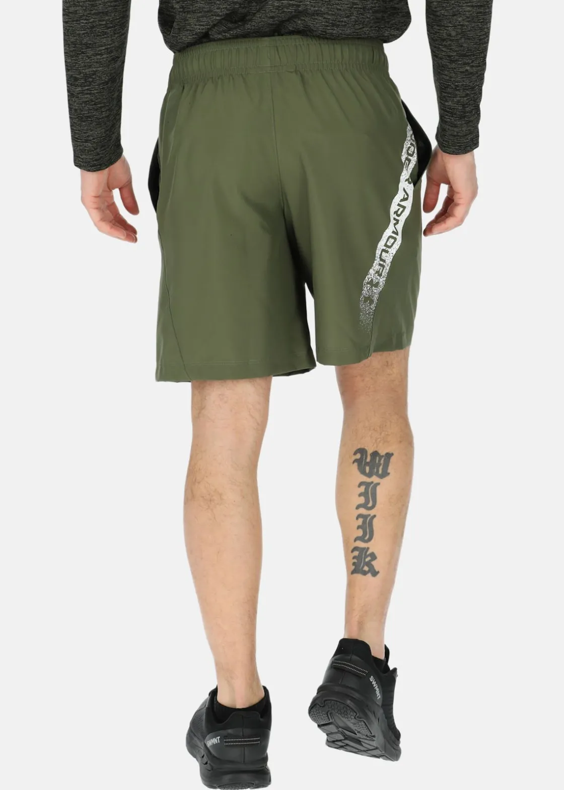 Clearance Under Armour UA Woven Graphic Shorts Marine OD Green
