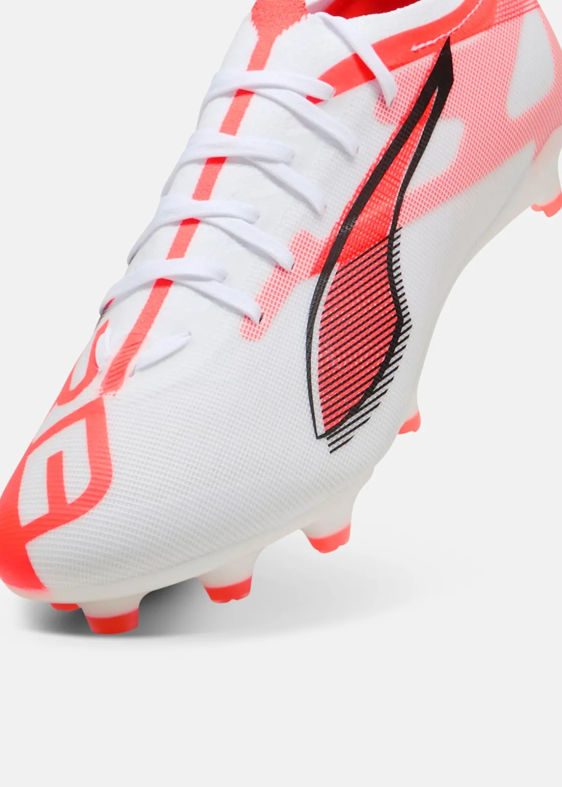 New Puma ULTRA 5 MATCH FG/AG PUMA White-PUMA Black-Glowing Red