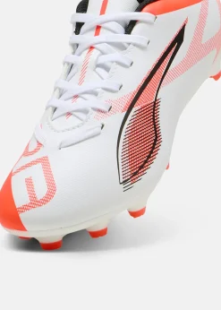 Clearance Puma ULTRA 5 PLAY FG/AG Jr PUMA White-PUMA Black-Glowing Red