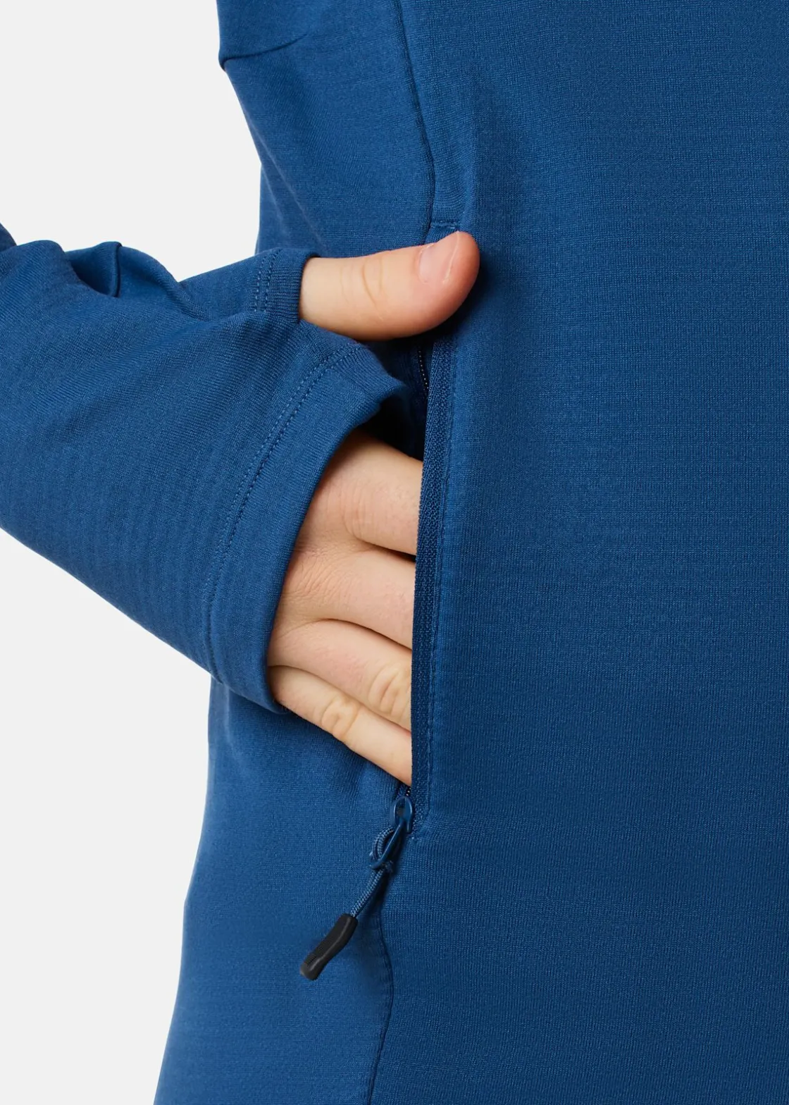 New Swedemount Ultra Light Tech Midlayer Hood Denim Blue