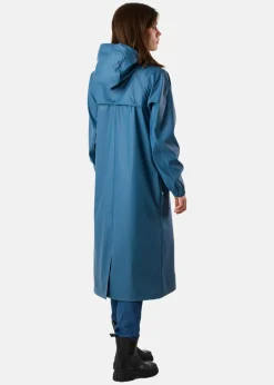 Hot Swedemount Väderöarna Long Coat W Denim Blue