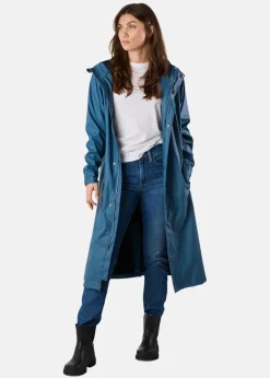 Hot Swedemount Väderöarna Long Coat W Denim Blue