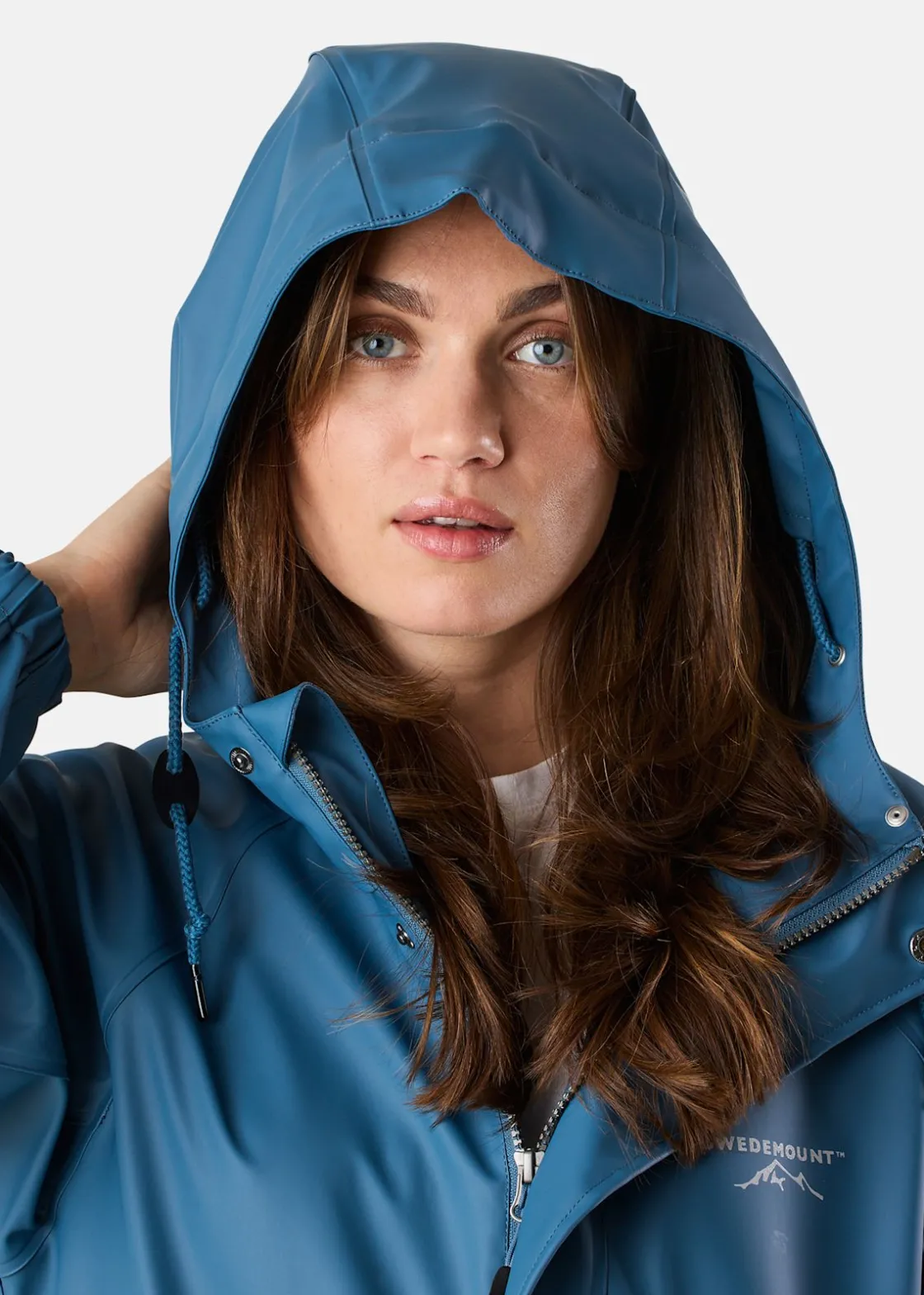 Hot Swedemount Väderöarna Long Coat W Denim Blue